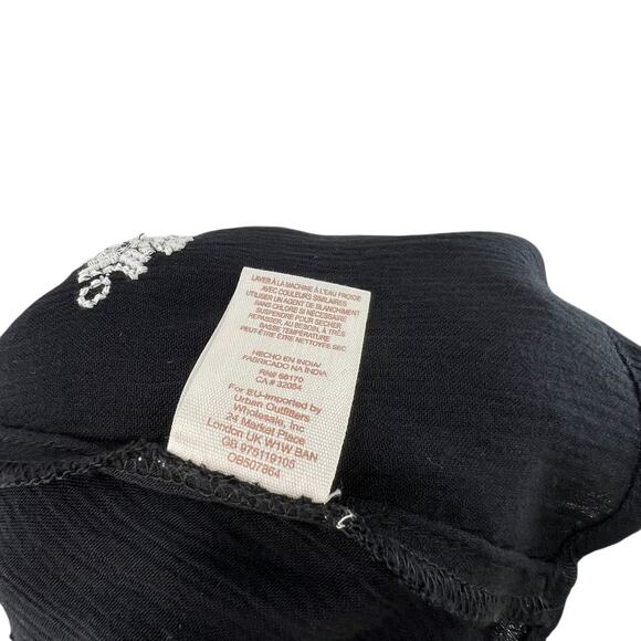 Free People Star Gazer Dress Embroidered Drawstring Blue Black Size Size XS - Picture 12 of 12